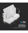 Applique murale LED 17W - Avec capteur, 4000K, Boîtier blanc, IP65
