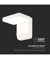 Applique murale LED carrée 17W - IP65, blanc, 150lm/W, aluminium, source lumineuse incluse