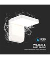 Applique murale LED carrée 17W - IP65, blanc, 150lm/W, aluminium, source lumineuse incluse