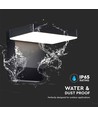 Applique murale rotative carrée 17W - IP65, noir, 2520lm, 3000K, source lumineuse incl.