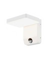 Applique murale carrée blanche 17W avec détecteur - 2580lm, IP65, 3000K, détecteur PIR