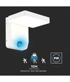 Applique murale carrée blanche 17W avec détecteur - 2580lm, IP65, 3000K, détecteur PIR