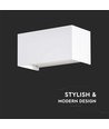 Applique murale LED 24W - IP65, blanc, 4000K, extérieur, 112lm/W