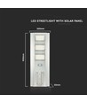Lampadaire solaire LED 300W - 3500lm, 6400K, aluminium, IP65, avec panneau solaire et batterie