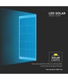 Lampadaire solaire LED 300W - 3500lm, 6400K, aluminium, IP65, avec panneau solaire et batterie
