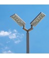 Lampadaire solaire LED 40W - 4300lm, IP65, 6400K, aluminium, avec panneau solaire et batterie