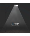 Lampadaire solaire LED 40W - 4300lm, IP65, 6400K, aluminium, avec panneau solaire et batterie