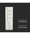 Lampadaire solaire LED 40W - 4300lm, IP65, 6400K, aluminium, avec panneau solaire et batterie