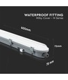 Lampe LED Étanche 18W - 60cm, Puce Samsung, Diffuseur Lacté, 6500K