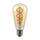 Ampoule LED E27 5W dimmable - ST64, filament, verre ambré, blanc extra chaud 1800K