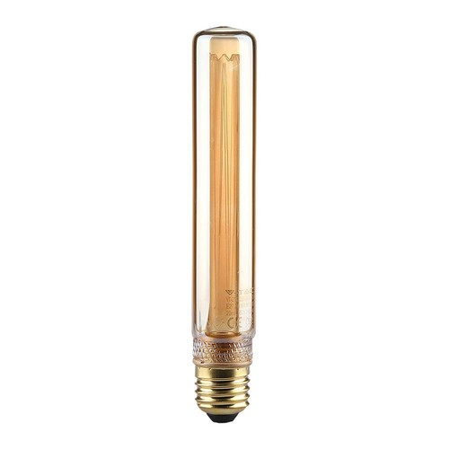 Ampoule LED Art Filament 2W E27 T30 - 1800K, verre ambré, effet vintage, gravure laser