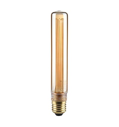 Ampoule LED Art Filament 2W E27 T30 - 1800K, verre ambré, effet vintage, gravure laser