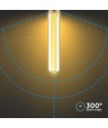 Ampoule LED Art Filament 2W E27 T30 - 1800K, verre ambré, effet vintage, gravure laser