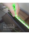 Ruban LED 5m Vert 3,2W/m étanche aux éclaboussures - Lumière verte, IP65