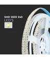 Ruban LED 5m 20W/m, 2000lm/m - 12V, 240 LED par mètre, IP20, 4000K-4500K