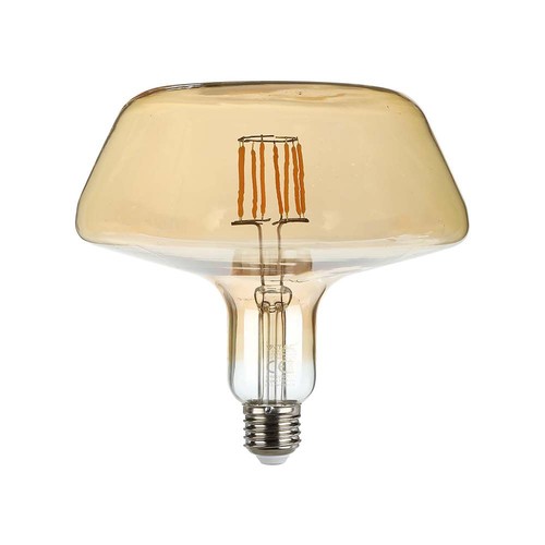 Ampoule LED filament E27 8W - Verre ambré, 620lm, 2200K, angle 300°