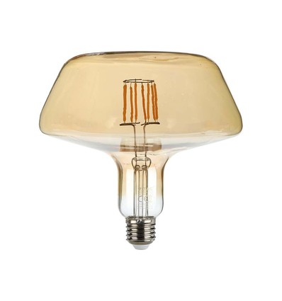 Ampoule LED filament E27 8W - Verre ambré, 620lm, 1800K, angle 300°