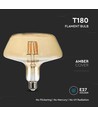 Ampoule LED filament E27 8W - Verre ambré, 620lm, 1800K, angle 300°
