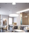 Suspension design 60cm 36W CCT dimmable - Ronde, 3900lm, télécommande incl., garantie 3 ans