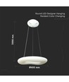 Suspension design 60cm 36W CCT dimmable - Ronde, 3900lm, télécommande incl., garantie 3 ans
