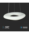 Suspension design 60cm 36W CCT dimmable - Ronde, 3900lm, télécommande incl., garantie 3 ans