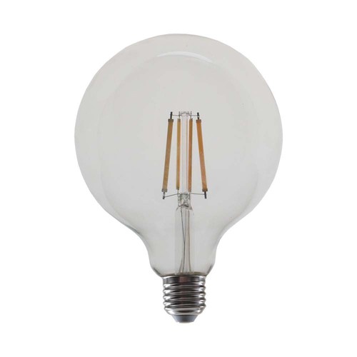 Ampoule LED filament E27 12W G125 - 1521lm, verre clair, 4000K
