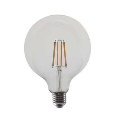 Ampoule LED filament E27 12W G125 - 1521lm, verre clair, 4000K