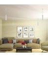 Spot suspension GU10, blanc - Ø6x30cm, aluminium, sans source lumineuse, IP20 intérieur