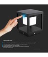 Borne solaire LED 2W avec détecteur - IP65, 3000K, noir, 14x14cm, garantie 3 ans