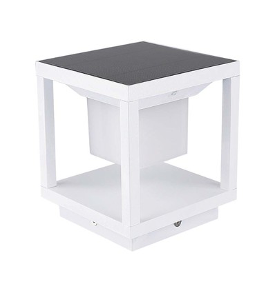 Borne solaire LED 2W Solara avec détecteur - IP65, 3000K, blanc, garantie 3 ans