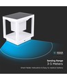 Borne solaire LED 2W Solara avec détecteur - IP65, 3000K, blanc, garantie 3 ans