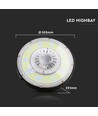 LED Highbay 200W - Driver MeanWell, 6500K, Dimmable, 185lm/W