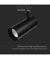 Spot sur rail LED Samsung 35W - Noir, 4000K, COB, 3000lm, IP20