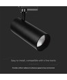Spot sur rail LED Samsung 35W - Noir, 4000K, COB, 3000lm, IP20