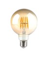 V-Tac G95 8W Ampoule LED globe - Filament, Ø9,5 cm, verre ambré, blanc chaud extra, 2200K, E27