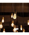 Ampoule LED filament E27 4,8W dimmable - ST64, Verre ambré, 1800K, Lumière vintage