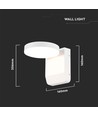 Applique murale LED ronde 17W - IP65, blanc, 2500lm, 3000K, éclairage de façade