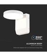 Applique murale LED ronde 17W - IP65, blanc, 2500lm, 3000K, éclairage de façade