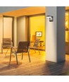 Applique murale LED ronde 17W - 2480lm, IP65, noir, 4000K, éclairage de façade extérieur