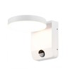Applique murale LED 17W avec détecteur, ronde - IP65, blanc, détecteur de mouvement PIR, 2480lm, extérieur/intérieur
