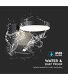 Applique murale ronde 17W avec détecteur - IP65, noir, 2480lm, 3000K, détecteur PIR, extérieur, incl. source lumineuse