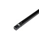 V-Tac rail de 1,5 m pour spots sur rail - Noir, 3 phases, complet avec connexion et embout