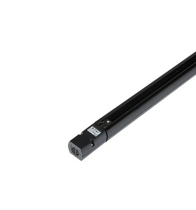V-Tac rail de 1,5 m pour spots sur rail - Noir, 3 phases, complet avec connexion et embout
