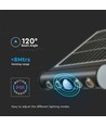 Applique murale LED solaire 8W avec détecteur - 950lm, 3000K, IP65, batterie 4000mAh