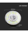 High bay LED 100W, 185lm/W - Driver Meanwell, dimmable, 4000K, 5 ans de garantie