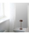 Lampe de table LED rechargeable intérieur/extérieur - couleur corten, tactile, IP54