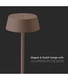 Lampe de table LED rechargeable intérieur/extérieur - couleur corten, tactile, IP54