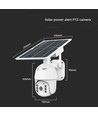 Caméra PTZ Solaire 4G HD Smart avec capteur PIR - Full HD, 360° pan-tilt, blanc, avec panneau solaire