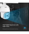 Caméra PTZ Solaire 4G HD Smart avec capteur PIR - Full HD, 360° pan-tilt, blanc, avec panneau solaire
