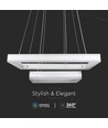 Lustre LED 113W, dimmable - 6300lm, 3000K, Ø60cm, blanc chaud, Triac dimmable